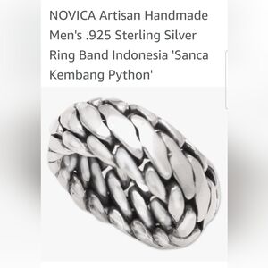 NWOT Sterling Silver woven unisex ring. Size 8. I just lowered the price.